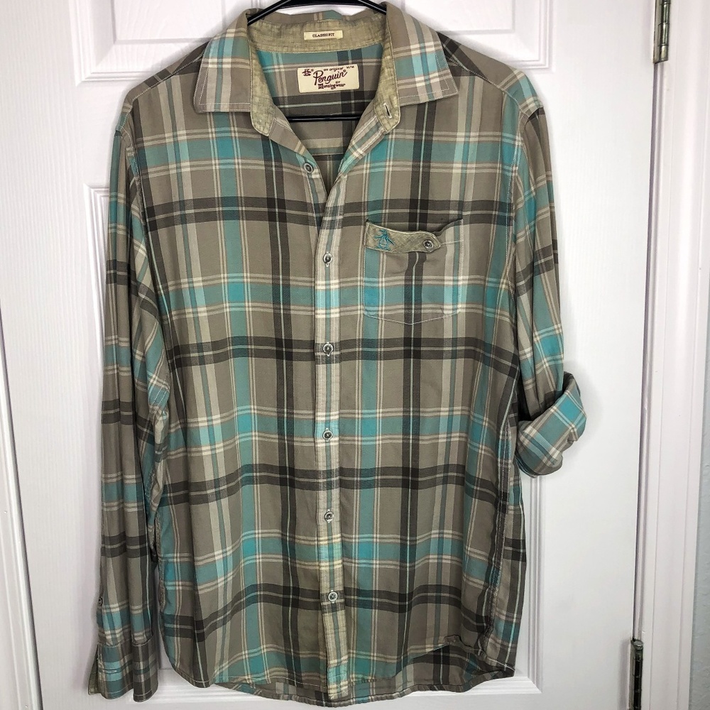 Penguin by Munsingwear Medium L/S Button Up Shirt